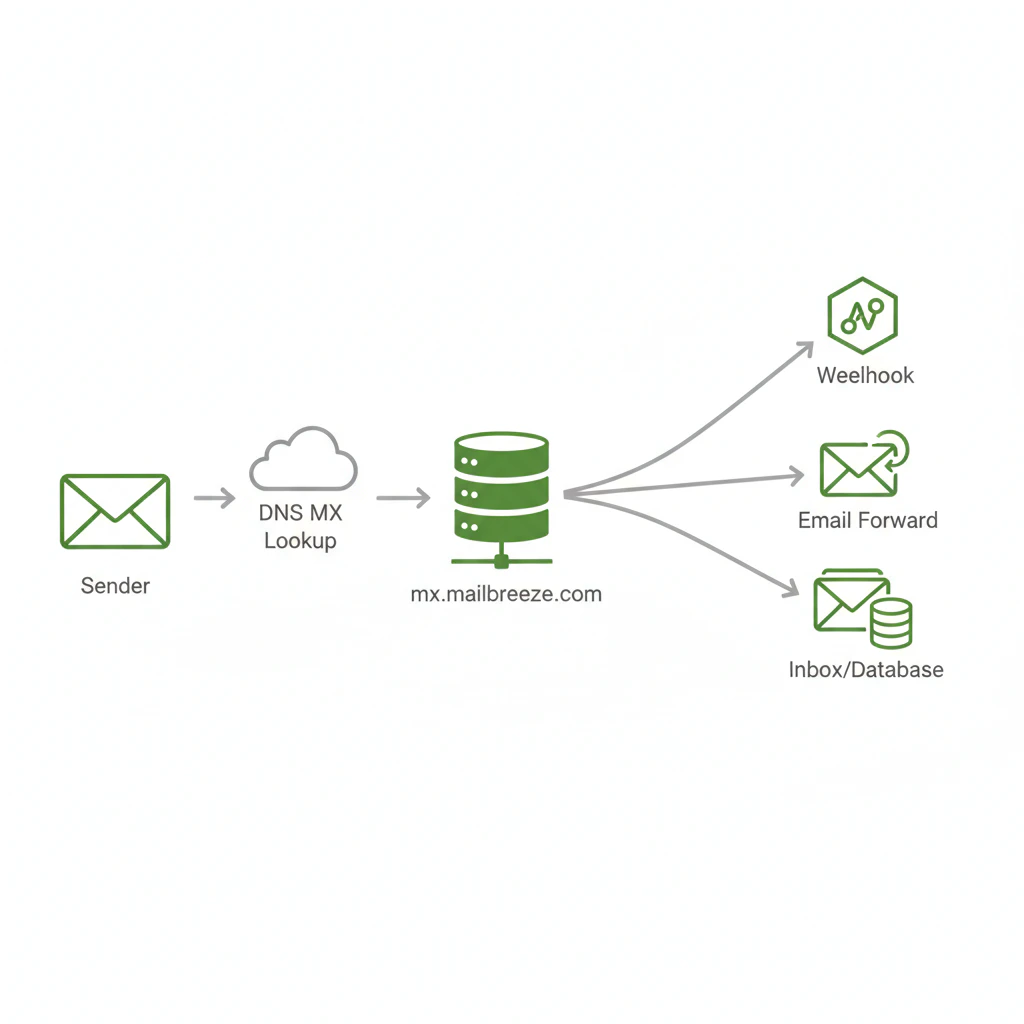 Inbound email flow diagram