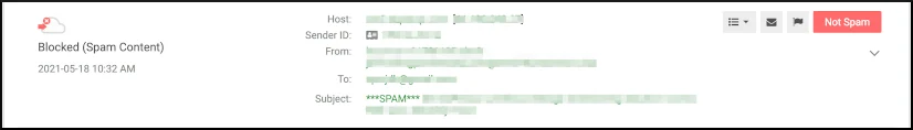 Not Spam button for CS blocks