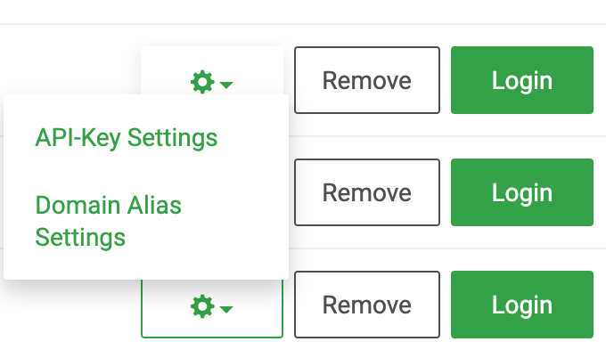 Inbound Domain Alias Settings Gear Inbound Domain Alias Settings Gear