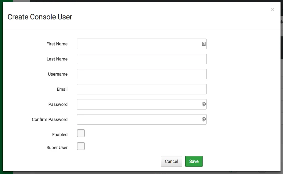 Create new console user