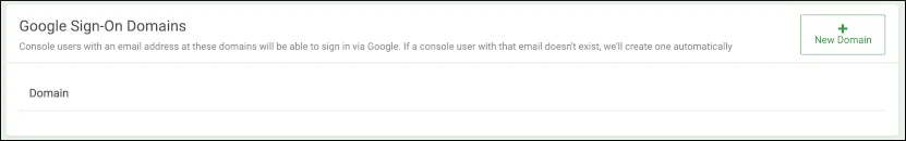 Google Sign-On Domains