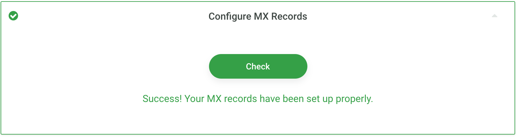 MX records validation success