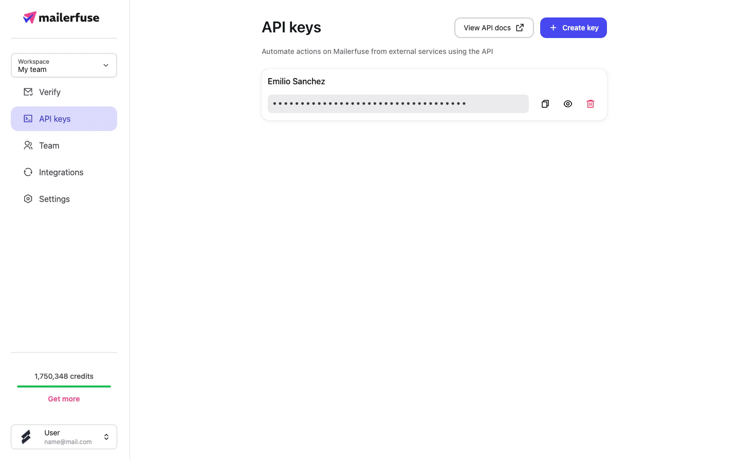 API Key Generation