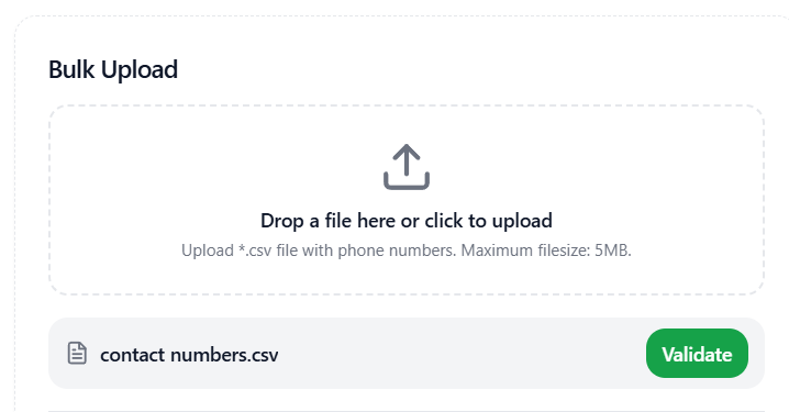 Bulk Phone Verification Light