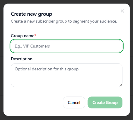 Create New Group Light