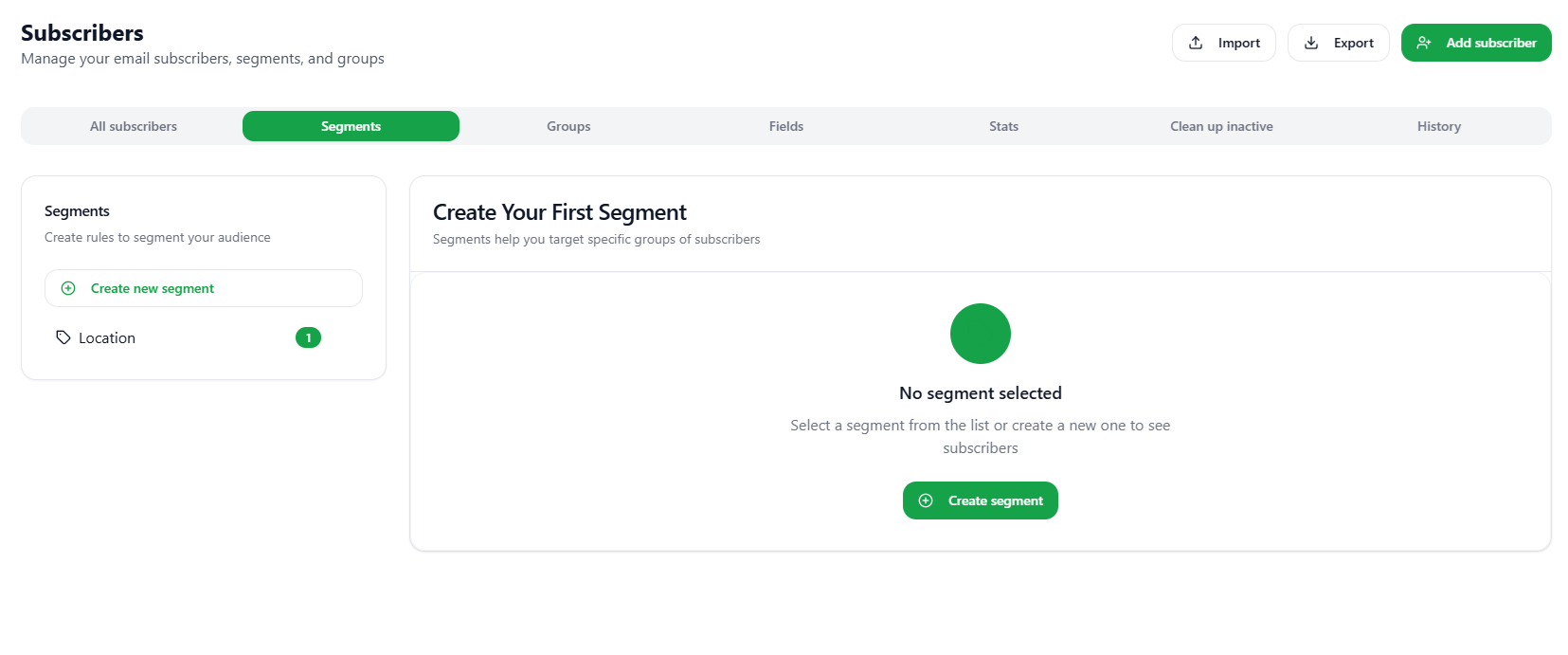 Created Segment Light