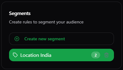 Delete Segment First Way Dark