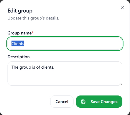 Edit Group Dialog Box Light