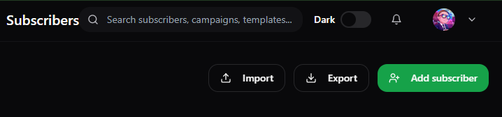 Export Button Dark