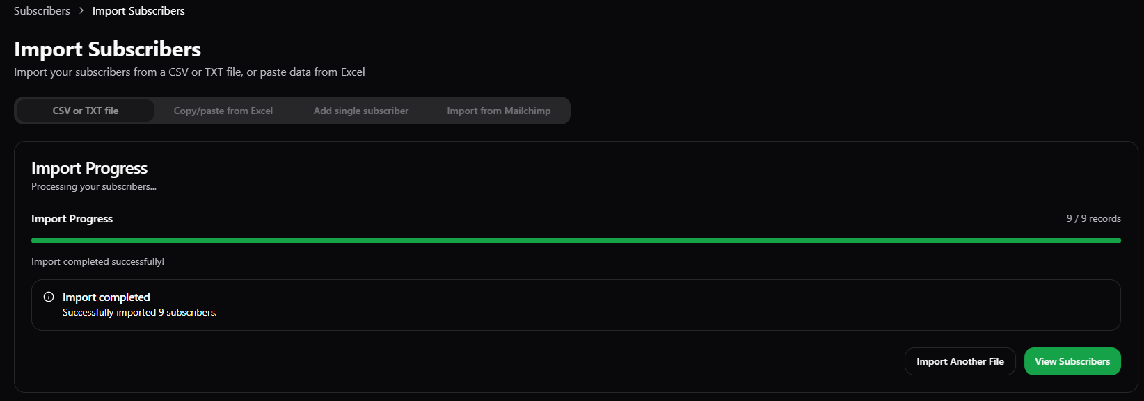 Import Progress Dark