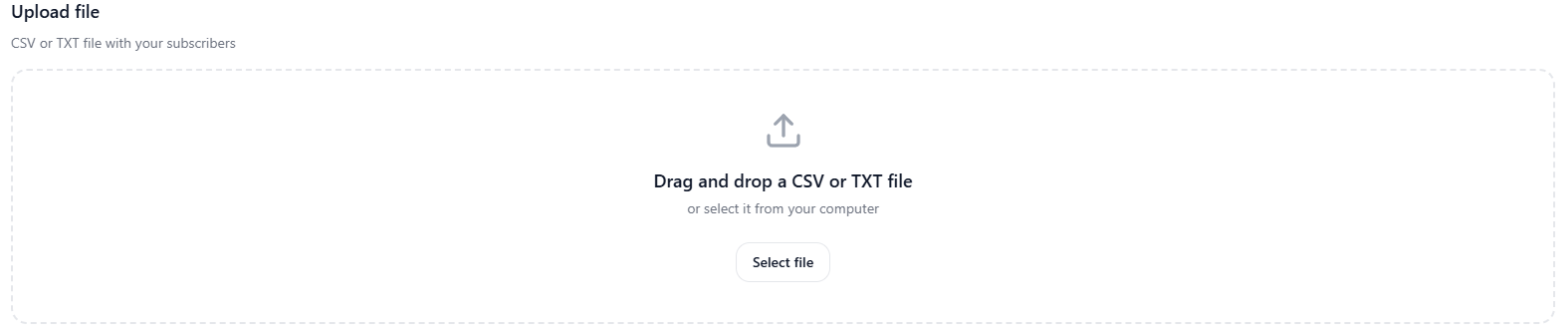 Upload File Section Light