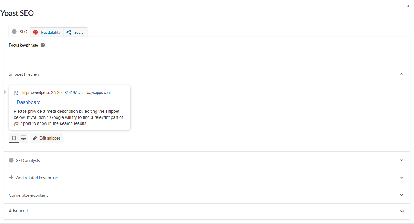 Set SEO Settings