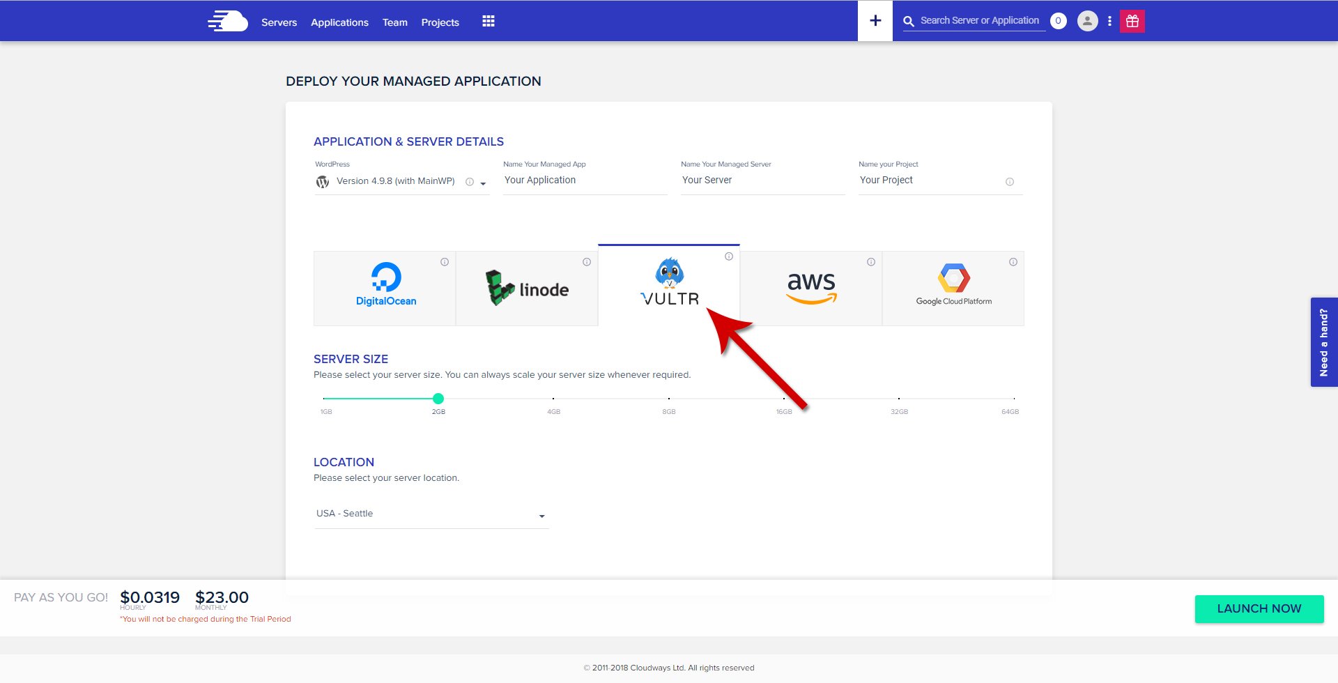 Cloudways - Vultr