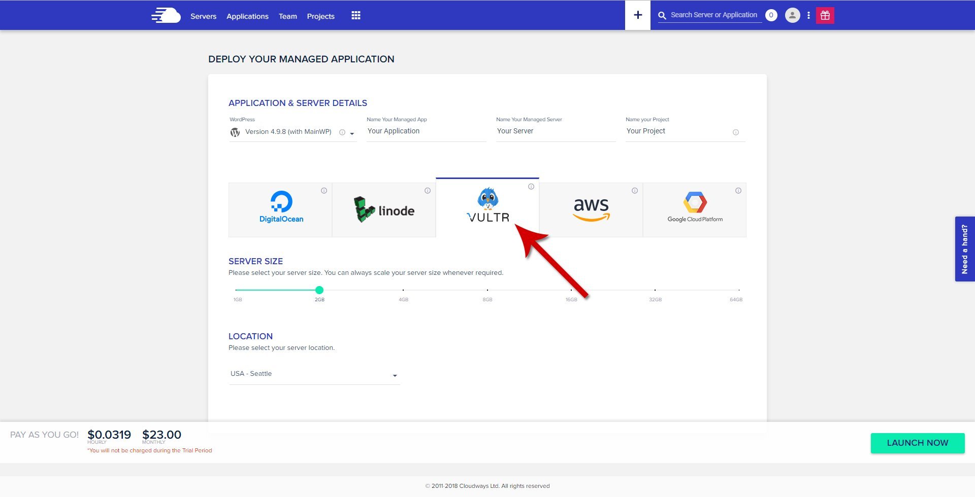 Cloudways - Vultr