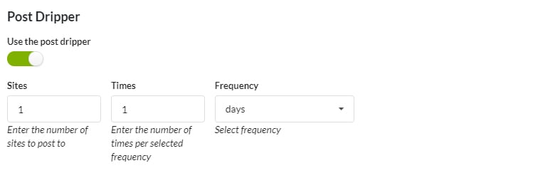 Post dripper scheduling system