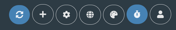 Shows the MainWP Dashboard toolbar containing the default user icon.
