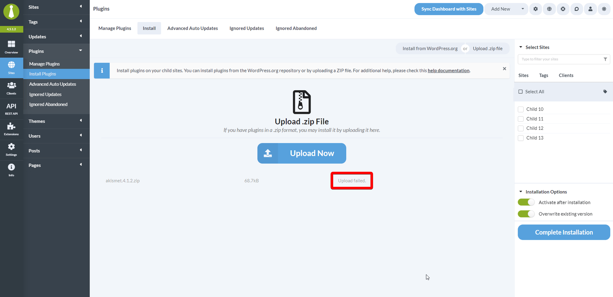 Error message showing tmpfile function is disabled