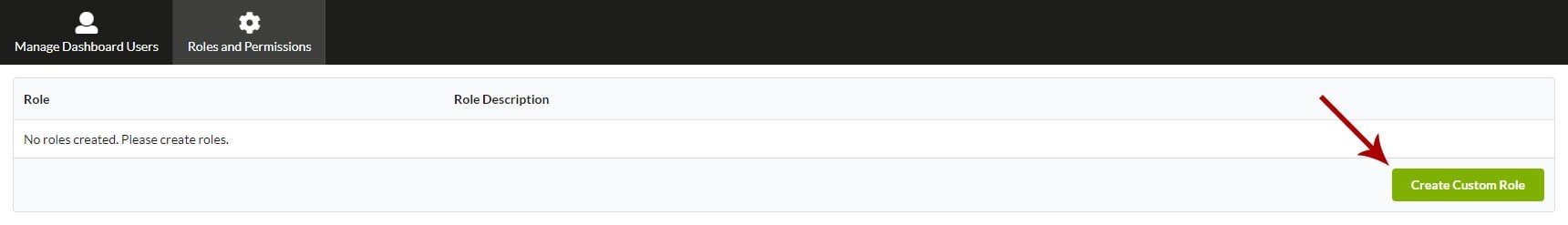 Create New Role button