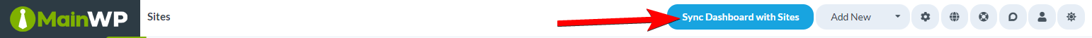 Sync button in header