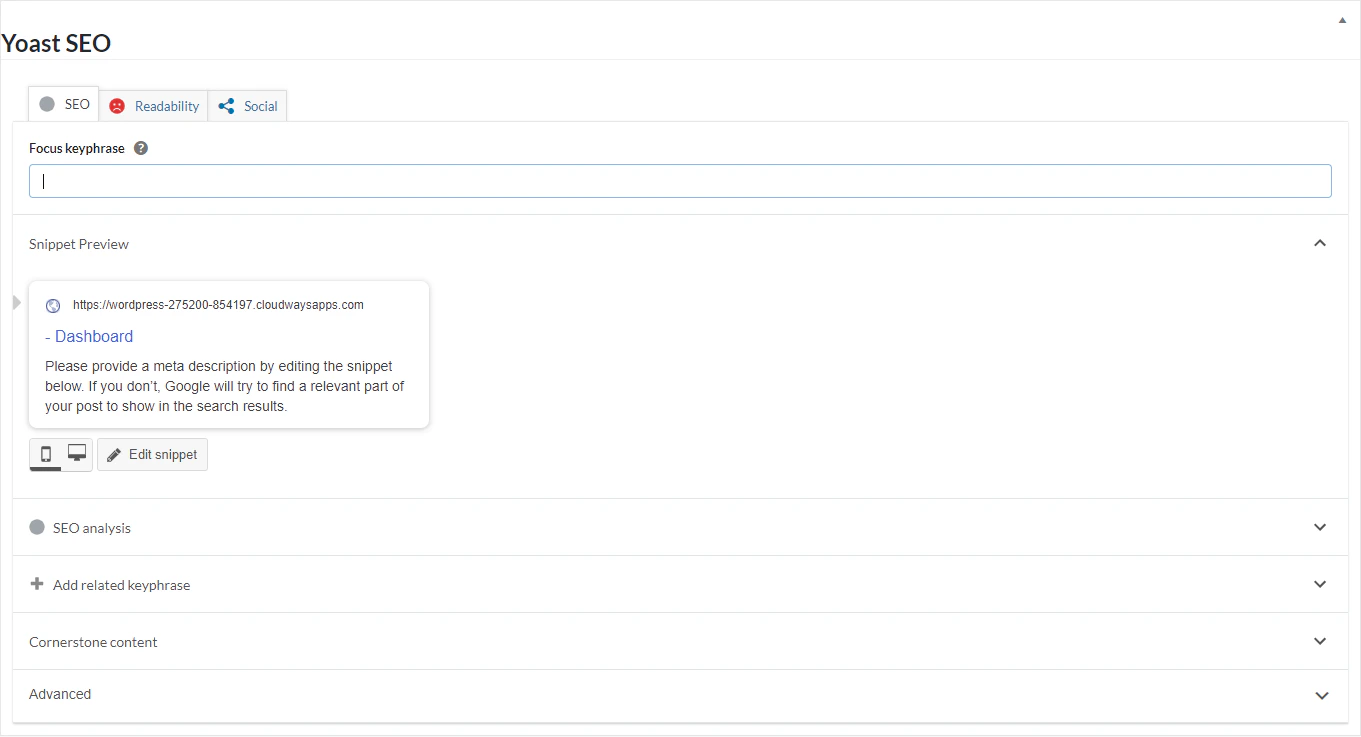 Set SEO Settings