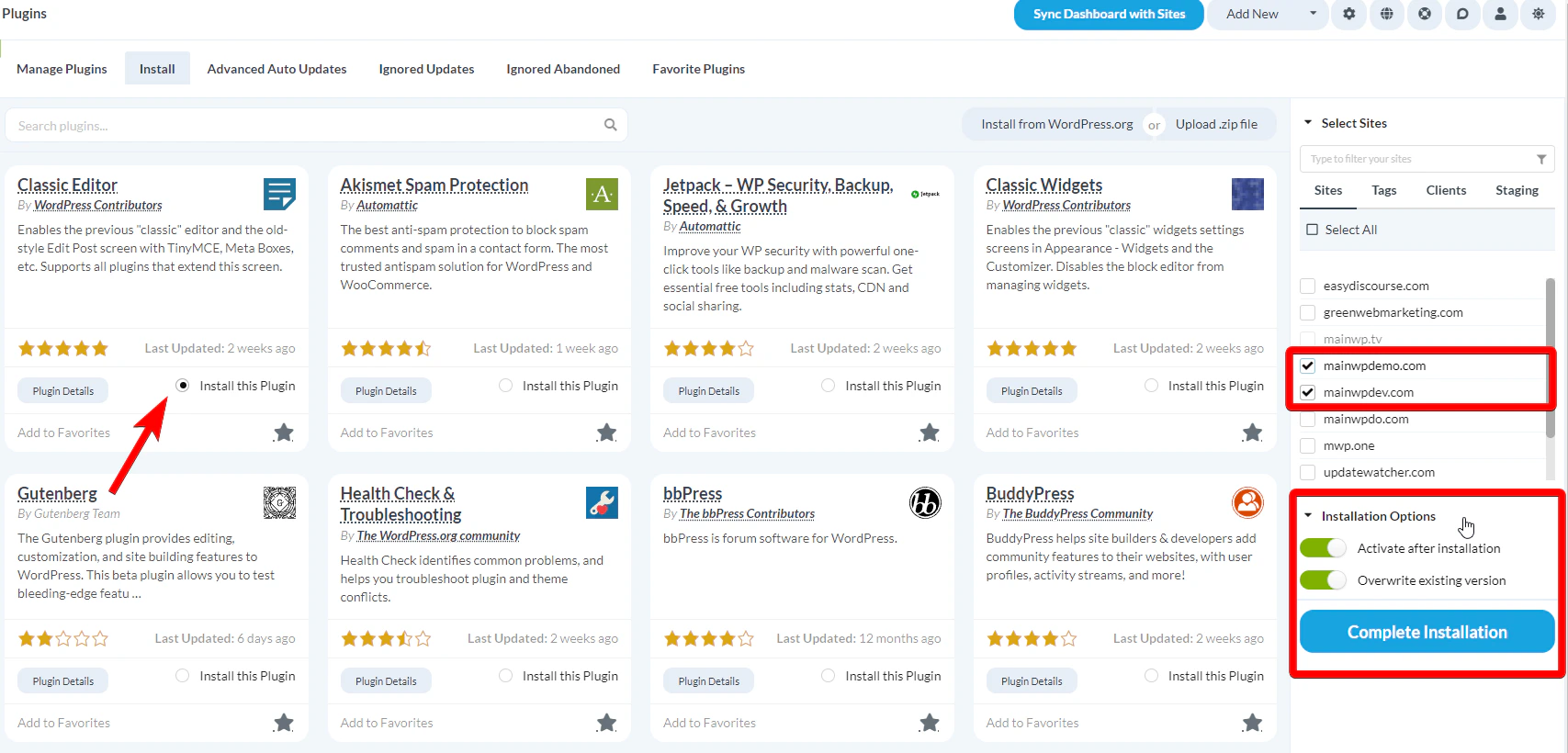 Review the Installation Options