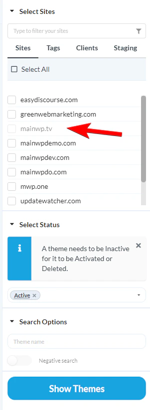 Client Card action buttons including Manage Sites, Edit Client, Create Report, and Suspend Sites