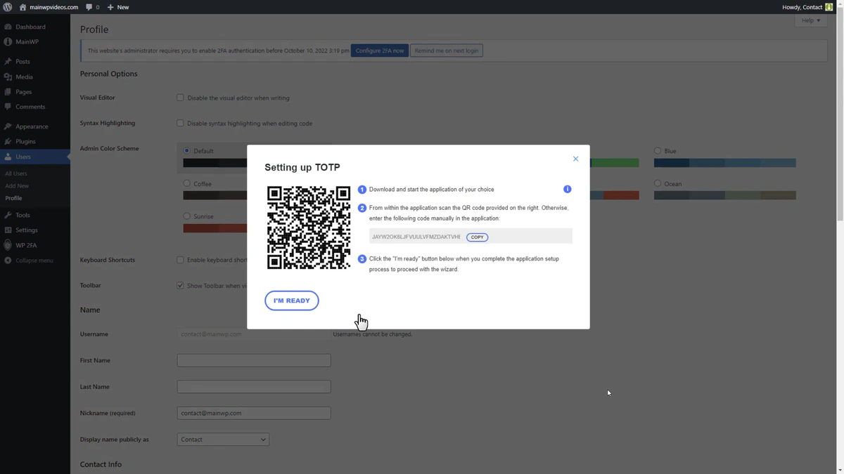Authy plugin installation