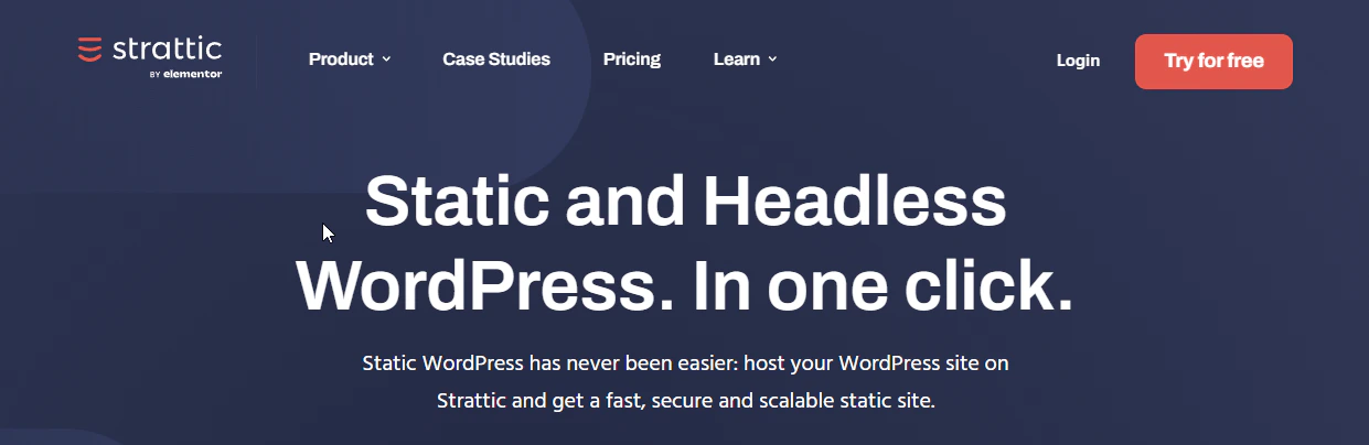Strattic static WordPress hosting logo