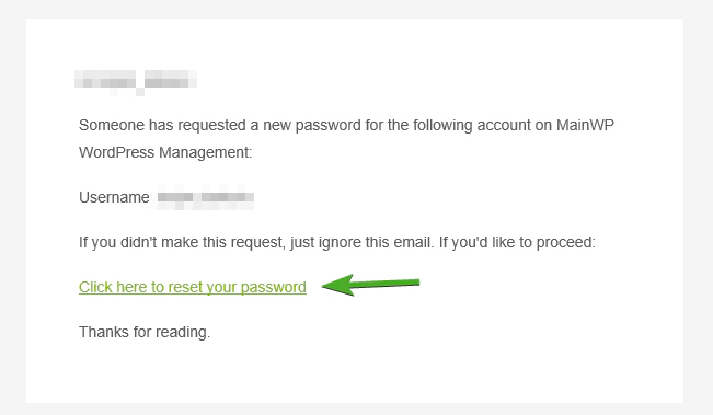 Follow the link in the email you received