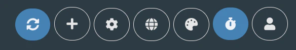 Shows the MainWP Dashboard toolbar containing the default user icon.