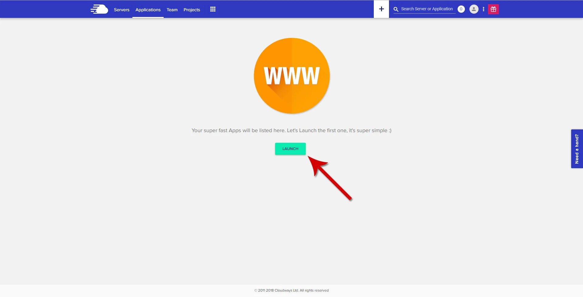 Cloudways - Launch Application