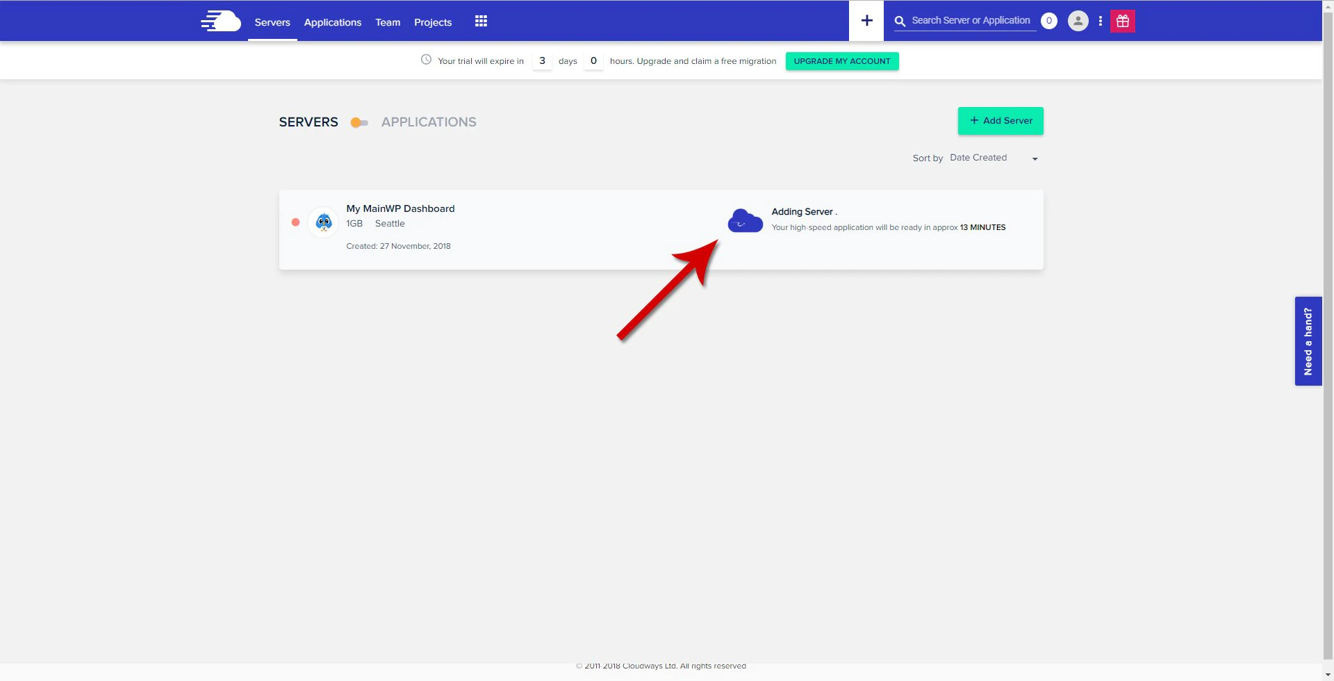 Cloudways - Creating Server