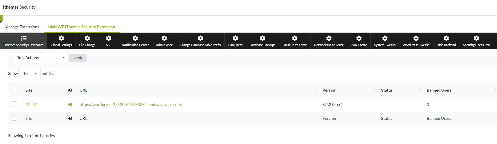 Screenshot of Solid Security Integration settings tabs showing available configuration options