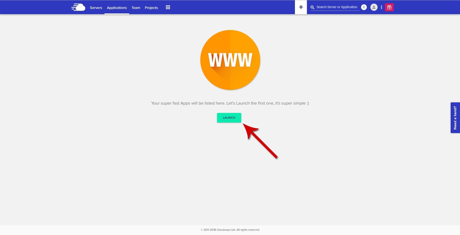Cloudways - Launch Application