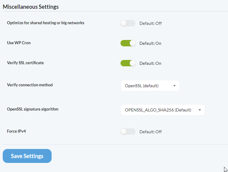 Animation showing OpenSSL signature algorithm selection in Advanced Settings