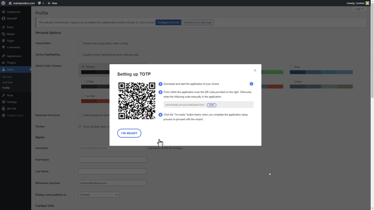 Authy plugin installation
