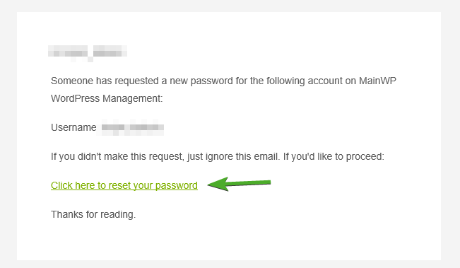 Follow the link in the email you received