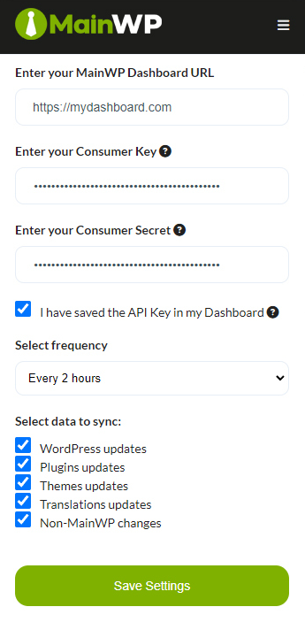 Browser extension configuration popup in toolbar