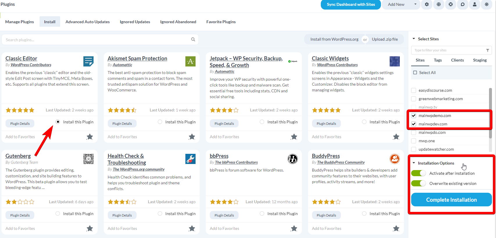 Review the Installation Options