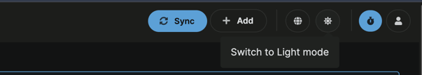 MainWP Dashboard theme switcher showing light and dark toggle behavior