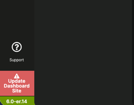 Support button in the left MainWP navigation sidebar