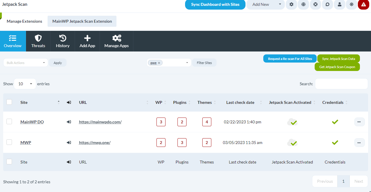 Animated screenshot showing Request Re-scan Now action in ellipsis menu