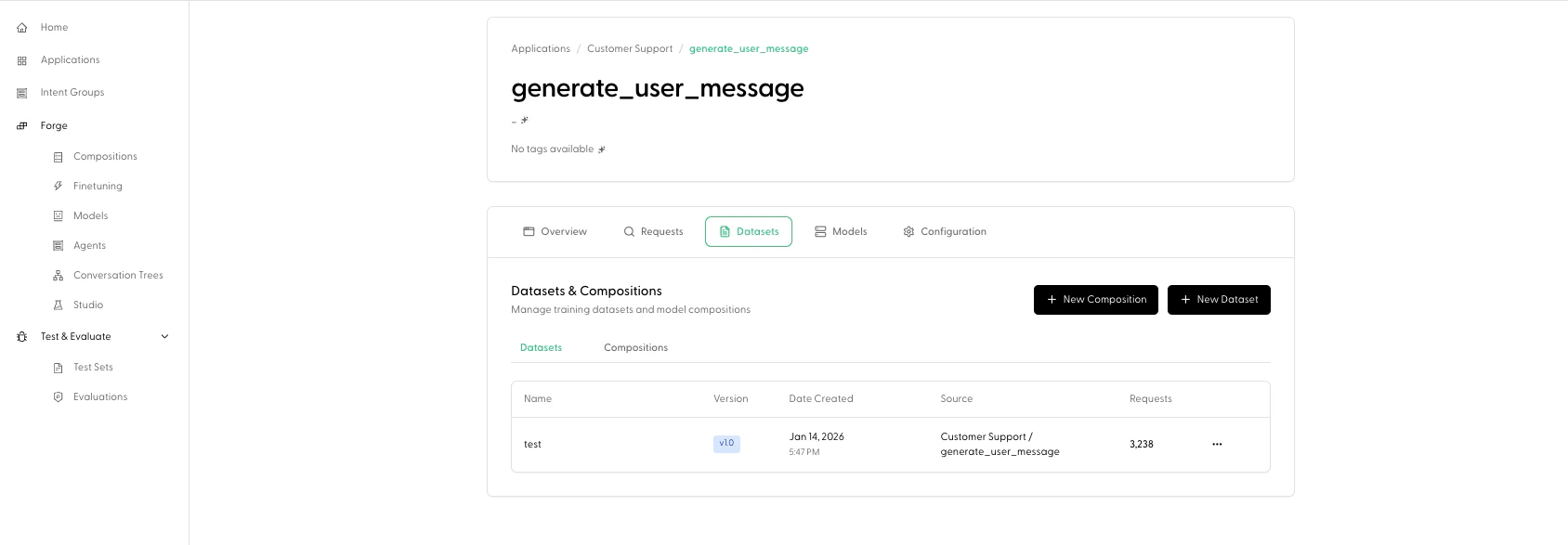 Intent Datasets