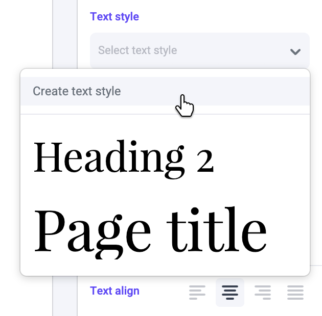 Applying text styles
