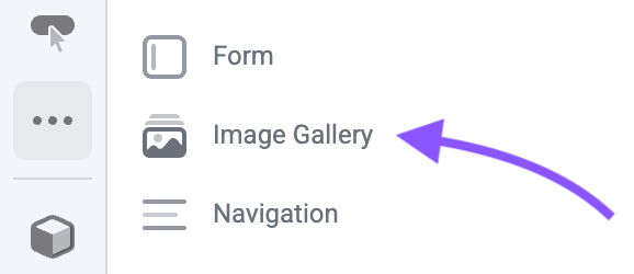 Screenshot of registered component icons