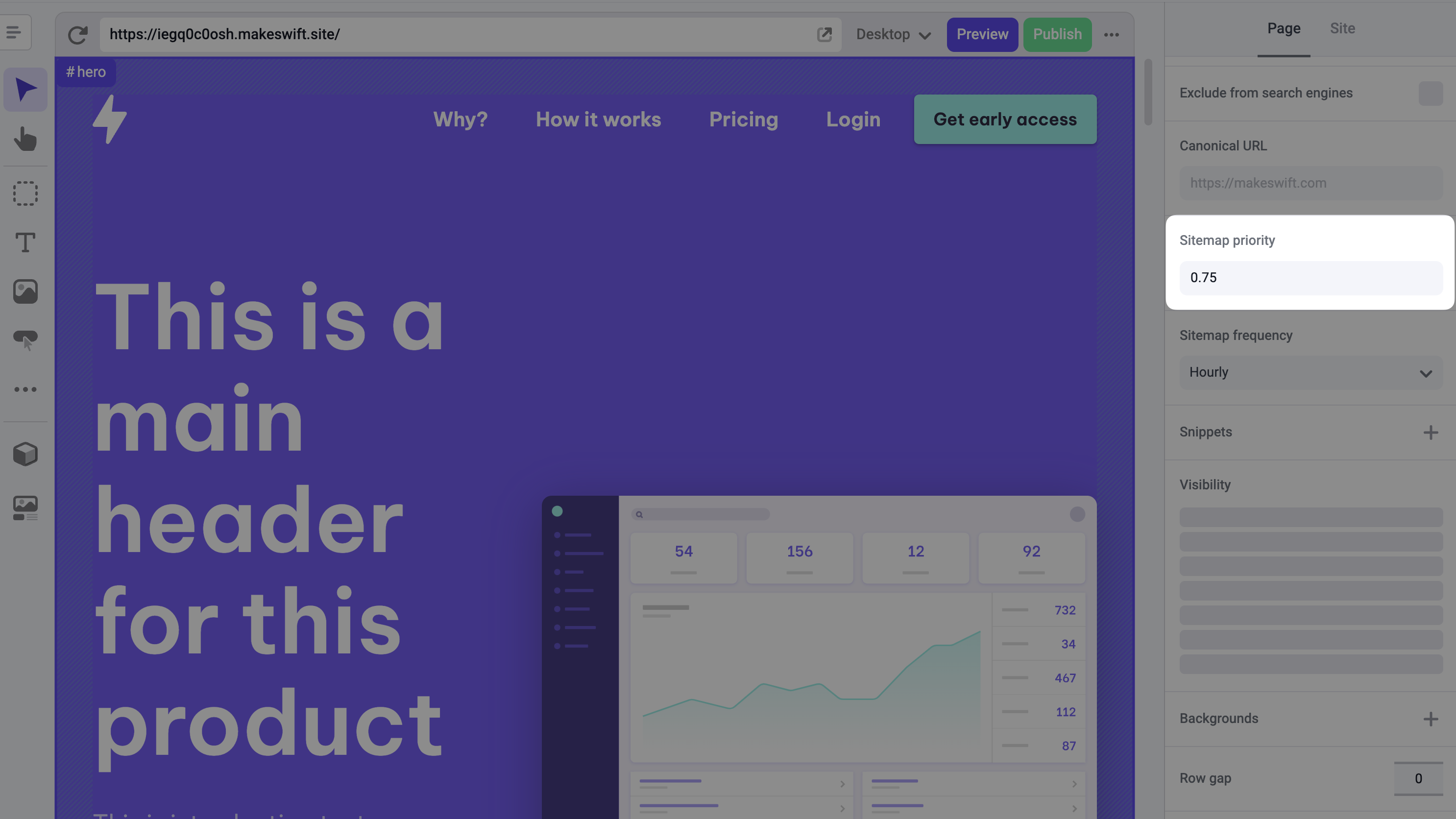 Sitemap Priority Control