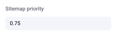 Sitemap priority panel in Makeswift