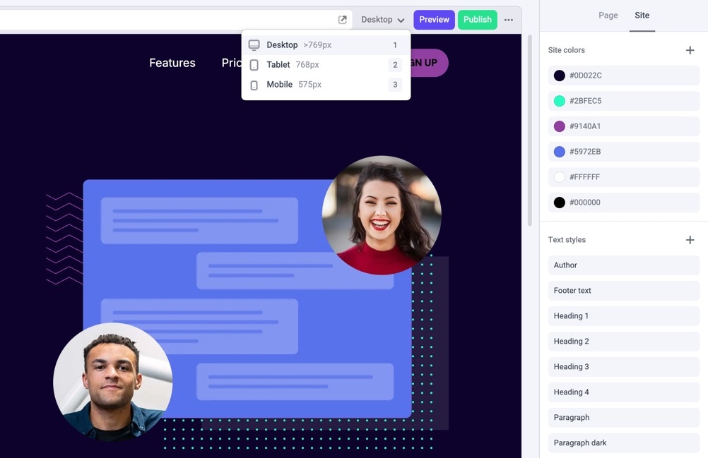 Global component edit
mode