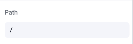 Pathname for homepage