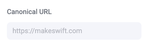 Canonical URL field in Makeswift